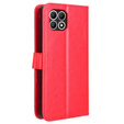 Θήκη με πτερύγιο για T Phone 2 5G, Crazy Horse Wallet, κόκκινη
