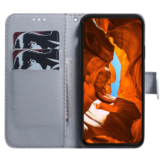 Θήκη με πτερύγιο για Infinix Hot 40i, Wallet, Sakura μπλε