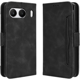 Θήκη με πτερύγιο για OnePlus Nord 4, Card Slot, μαύρη