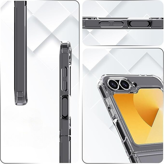 Θήκη για Samsung Galaxy Z Flip7 FE / Z Flip6, Fusion Hybrid, διαφανής