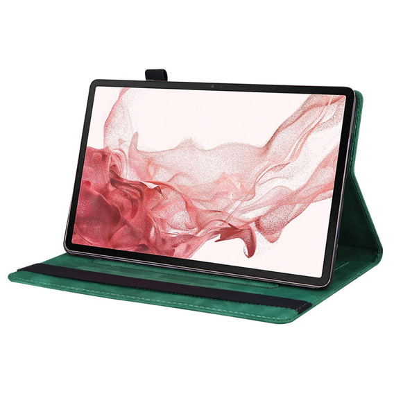 θήκη για Samsung Galaxy Tab S10 FE+ Plus, Classic, με υποδοχή γραφίδας, πράσινη