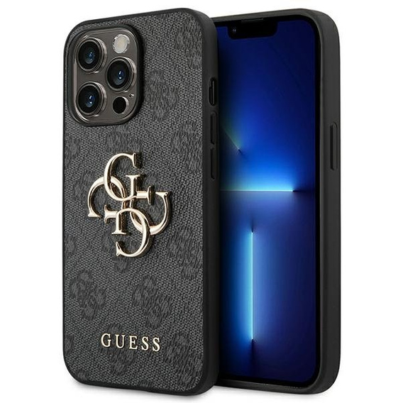 GUESS Θήκη για iPhone 14 Pro, 4G Big Metal Logo, γκρι