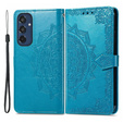 Θήκη με πτερύγιο για Samsung Galaxy M35, Mandala, μπλε