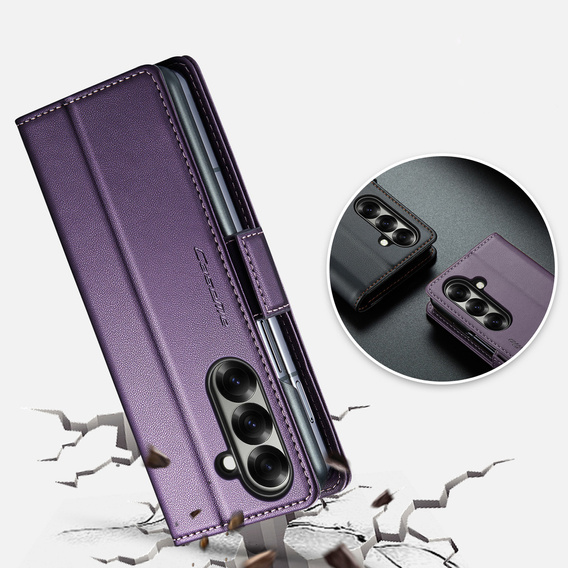 CASEME Litchi θήκη πορτοφόλι flip για Samsung Galaxy Z Fold7 5G