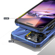 Θήκη για iPhone 16 Pro, θωρακισμένη με βάση και λαβή, μπλε