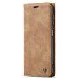 θήκη CASEME για Samsung Galaxy M33 5G, Leather Wallet Case, καφέ