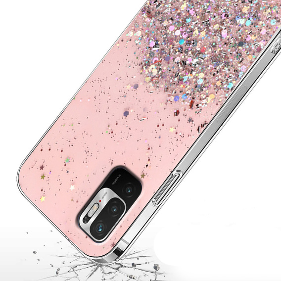 Θήκη για Xiaomi Redmi Note 10 5G / Poco M3 Pro 5G, Glittery, ανοιχτή ροζ