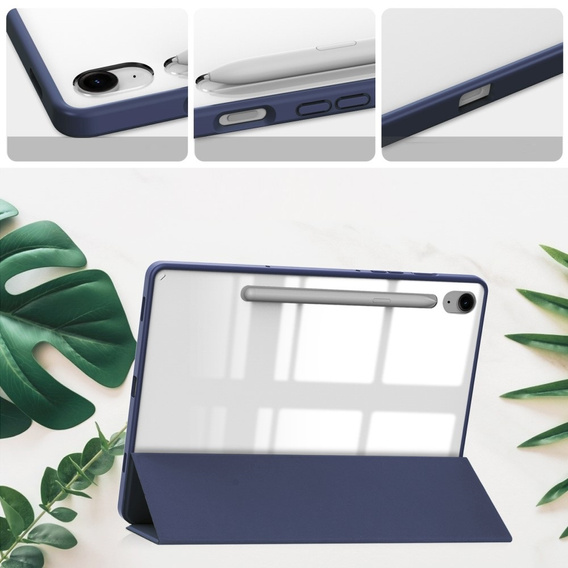 Θήκη για Samsung Galaxy Tab S10 Lite / S10 FE / S9 FE, Smartcase Hybrid, με χώρο για γραφίδα, σκούρο μπλε