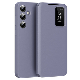 Αναδιπλούμενη θήκη για Samsung Galaxy A55 5G, Smart View Wallet, μωβ