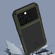 Love Mei Θήκη για iPhone 14 Pro, armored with glass, πράσινη