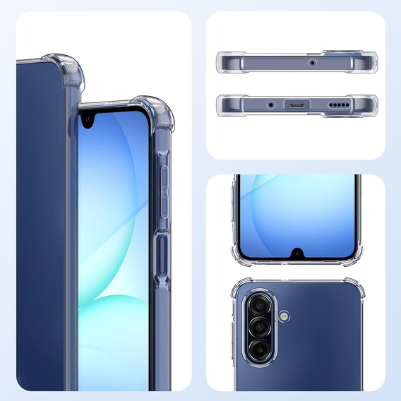 Θήκη για Samsung Galaxy A17 5G, ενισχυμένη, με προστασία κάμερας, διάφανη