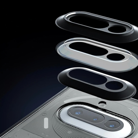 Θήκη για Nothing Phone 3A, Fusion Hybrid, διαφανής / μαύρη
