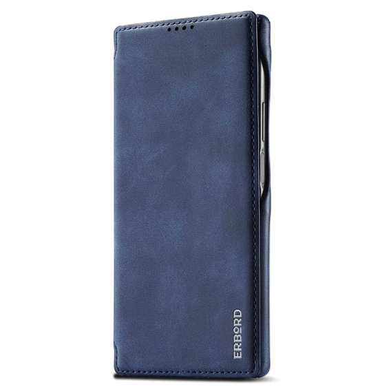 Θήκη με πτερύγιο για Samsung Galaxy S23 Ultra, ERBORD Retro, μπλε
