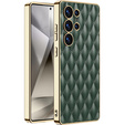 Θήκη για Samsung Galaxy S25 Ultra, Leather Rhombus, πράσινη