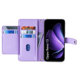 Θήκη με πτερύγιο για Oppo Reno 13, Wallet Zipper Pocket, μωβ