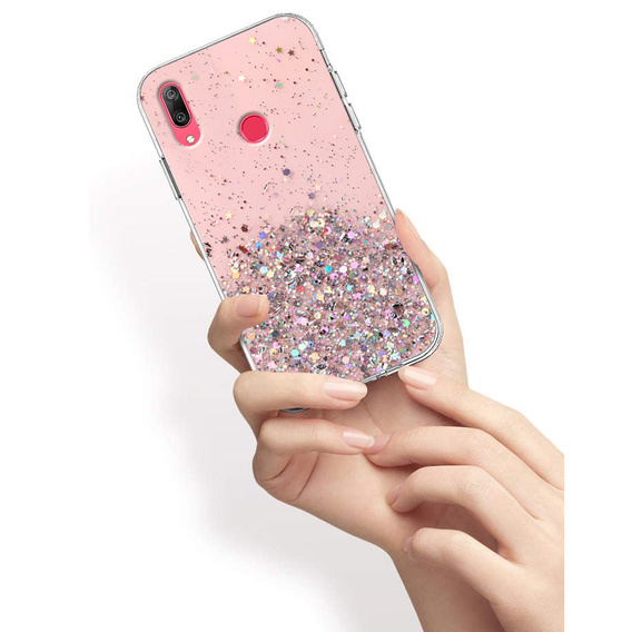 Θήκη για Huawei Y7 2019, Glittery, ροζ