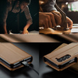 CASEME flip case για Samsung Galaxy Z Fold6 5G, Litchi Wallet, καφέ