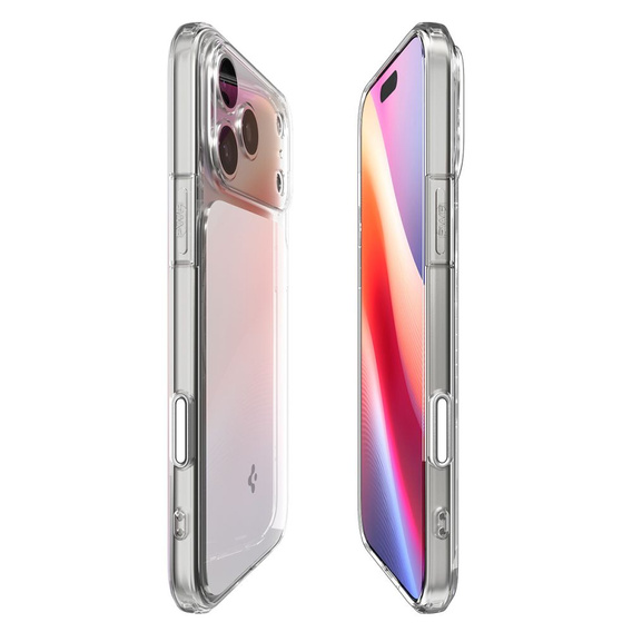 Θήκη MagSafe Spigen για iPhone 17 Pro Max, Ultra Hybrid "T", Διαφανής / Λευκή