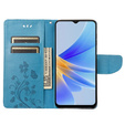 Θήκη με πτερύγιο για Oppo A17, Butterfly, μπλε