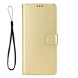 Θήκη με πτερύγιο για Motorola Edge 50 Neo / Motorola ThinkPhone 25, Crazy Horse Wallet, χρυσή