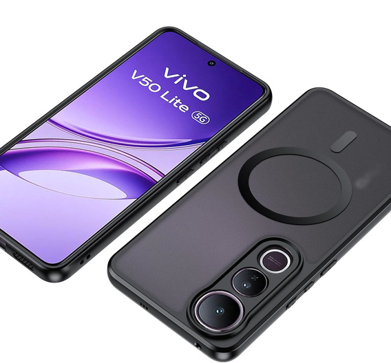Θήκη για Vivo V50 Lite 4G / 5G, για MagSafe, ERBORD Μatt Case, μαύρη