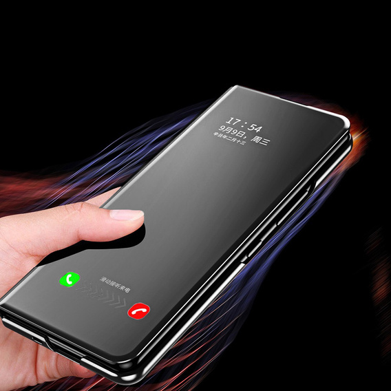 Θήκη για Samsung Galaxy Z Fold3 5G, Clear View, μαύρη