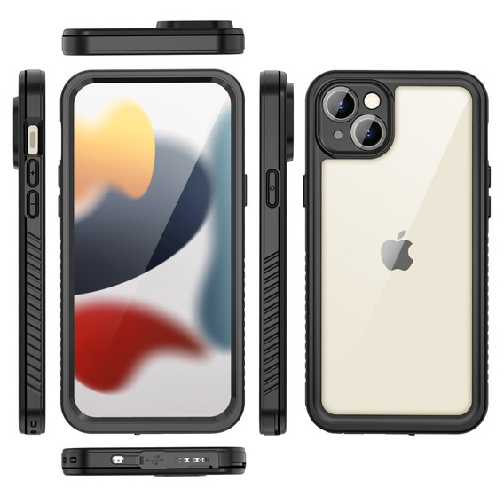 Αδιάβροχη θήκη IP68 για iPhone 15 Plus, Redpepper, μαύρη