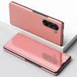 Θήκη για Samsung Galaxy Z Fold 5 5G, Clear View, ροζ rose gold