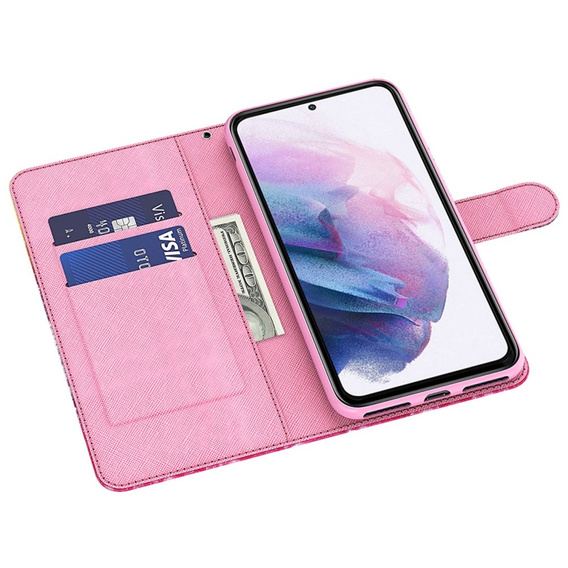 Θήκη με πτερύγιο για Samsung Galaxy A14 4G/5G, Wallet Butterfly, μπλε