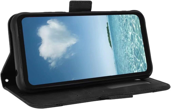 Θήκη με πτερύγιο για Realme 12+ Plus 5G, Card Slot, μαύρη