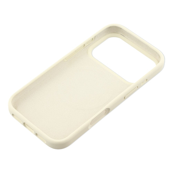 Θήκη σιλικόνης για iPhone 17 Pro Max - συμβατή με MagSafe, αντικραδασμική, μπεζ