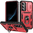 Θήκη για Samsung Galaxy S24+ Plus, CamShield Slide, κόκκινη / μαύρη