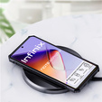 Θήκη για Infinix Note 40 Pro Plus, με μαγνητική πλάκα, διαφανής / μαύρη
