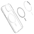 Θήκη MagSafe Spigen για iPhone 13 Mini, Ultra Hybrid, λευκή + Μετριασμένο γυαλί 9H