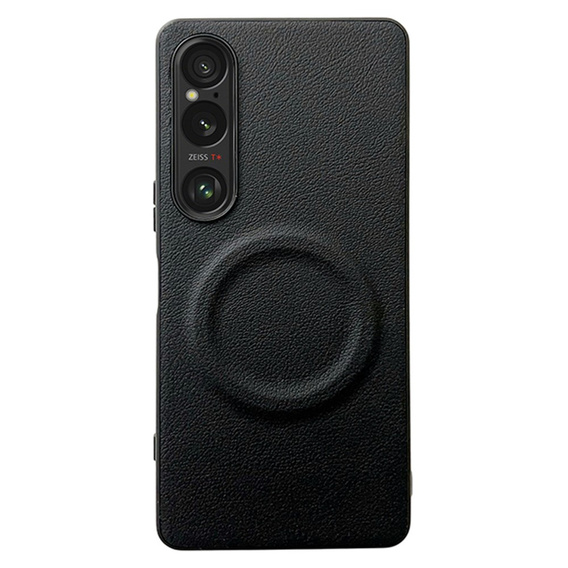 Θήκη για Sony Xperia 1 VI, Leather Hybrid MagSafe, μαύρη