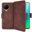 Θήκη με πτερύγιο για Infinix Note 12 2023, Card Slot, καφέ