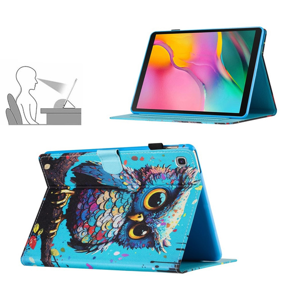 Θήκη για Samsung Galaxy Tab A7 Lite, με πτερύγιο, owl
