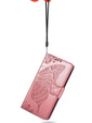 Θήκη με πτερύγιο για Oppo Reno 12, Butterfly, ροζ rose gold