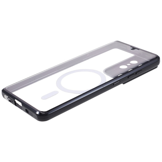 Μαγνητική θήκη MagSafe Dual Glass για Samsung Galaxy S21 Ultra, μαύρη