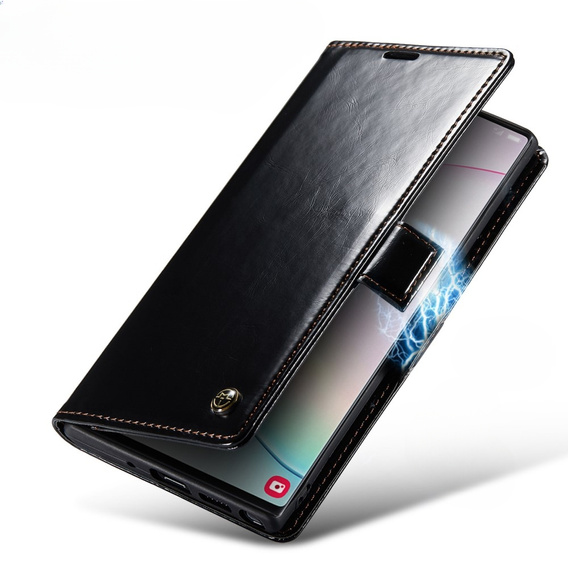 θήκη CASEME για Samsung Galaxy Note 10 Plus, Waxy Textured, μαύρη
