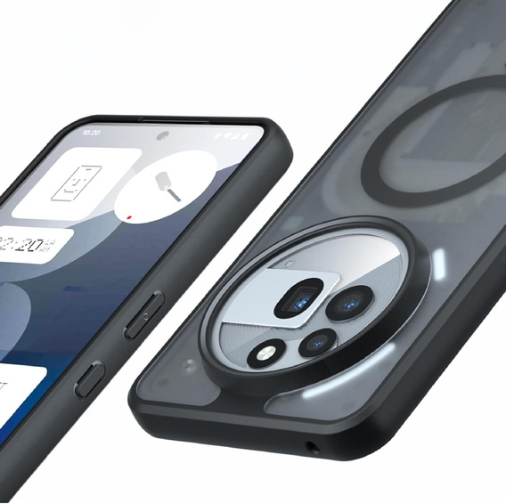 Θήκη για Nothing Phone 3A Pro, για MagSafe, ERBORD Μatt Case, μαύρη