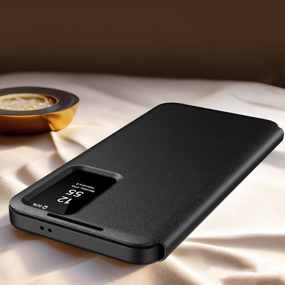 Αναδιπλούμενη θήκη για Samsung Galaxy A55 5G, Smart View Wallet, μαύρη