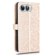 θήκη πτερύγιο για T Phone 3 5G, Wallet Rhombus, χρυσή