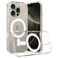 Μαγνητική θήκη MagSafe για iPhone 16 Pro Max, ERBORD CrystalMag, διαφανής + Γυαλί οθόνης