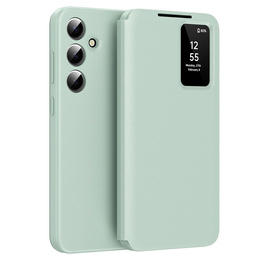 Αναδιπλούμενη θήκη για Samsung Galaxy S24 FE, Smart View Wallet, πράσινη