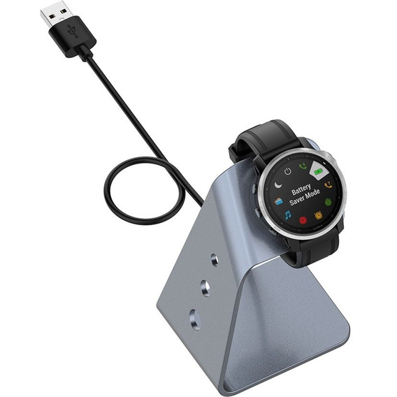 Σταθμός σύνδεσης USB αλουμινίου για Garmin Fenix 7/7S/7X/6/6X/6S, γκρι