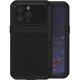 Love Mei Θήκη για iPhone 15 Pro Max, armored with glass, μαύρη