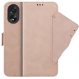 Θήκη με πτερύγιο για Oppo A38 4G / Oppo A18 4G, Card Slot, ροζ