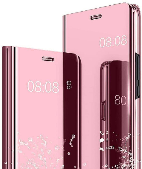 Θήκη για Oppo A16 / A16s / A54s, Clear View, ροζ rose gold