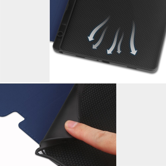 Θήκη για Samsung Galaxy Tab S10 Lite / S10 FE / S9 FE, Business Card and Pen Slot, μπλε